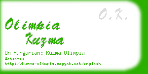 olimpia kuzma business card